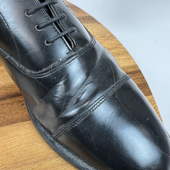 Mens Gleneagles Cambridge Black Leather Brogue Dress Shoes Oxfords Size 9.5 D main image 4